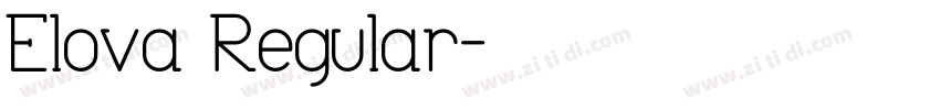 Elova Regular字体转换